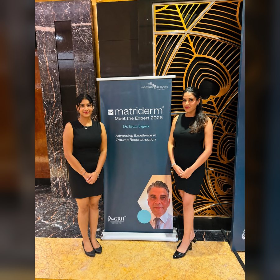 Hostesses at a medical congress in Delhi
